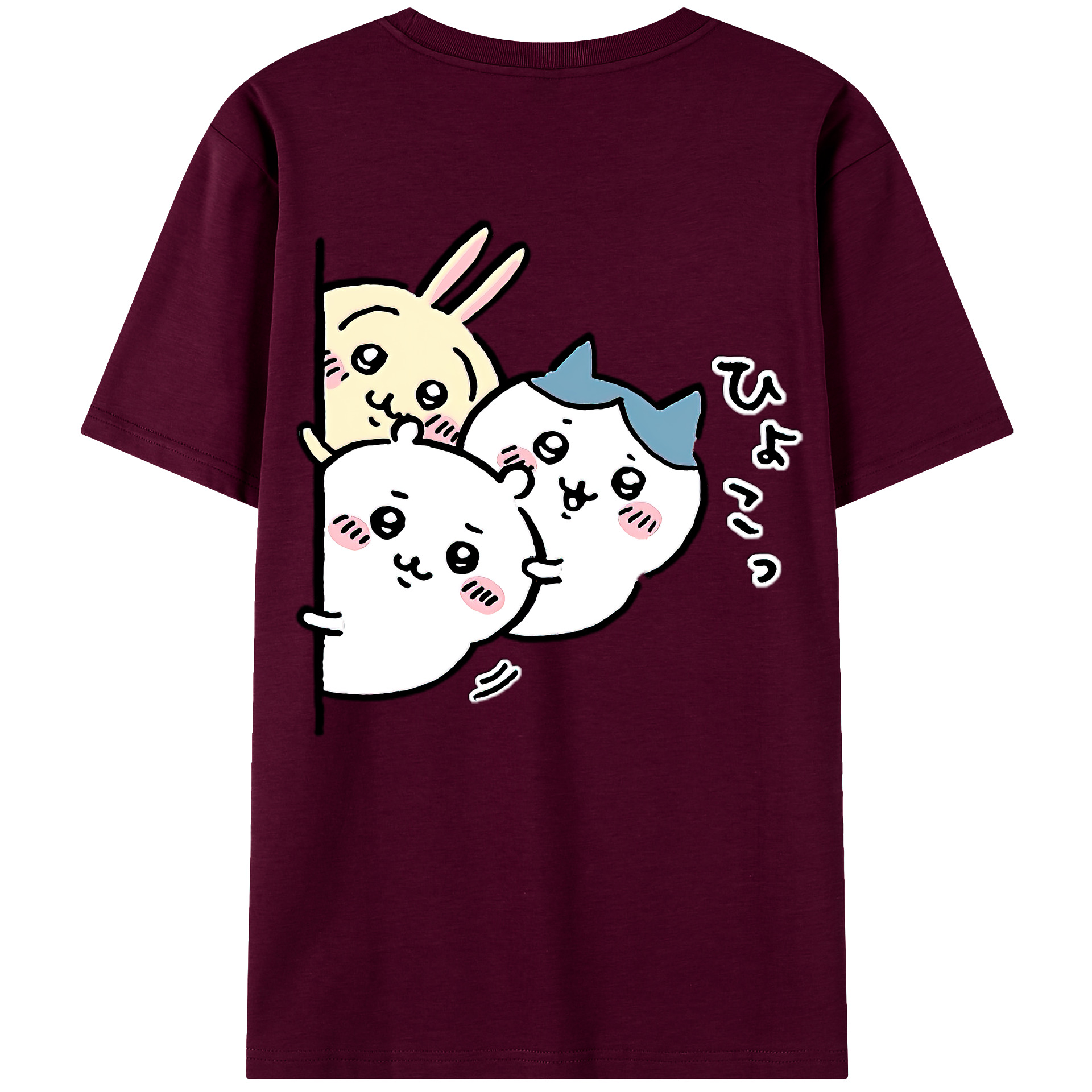 （画像用） ちいかわ うさぎ Chii-kawa usagi レディース半袖Tシャツ(バックプリント)